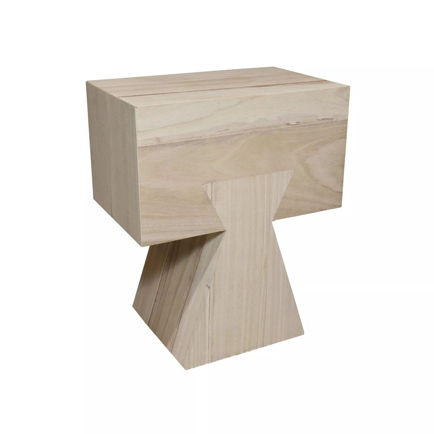 Mesita LINEA en madera NATURAL DE PAULOWNIA