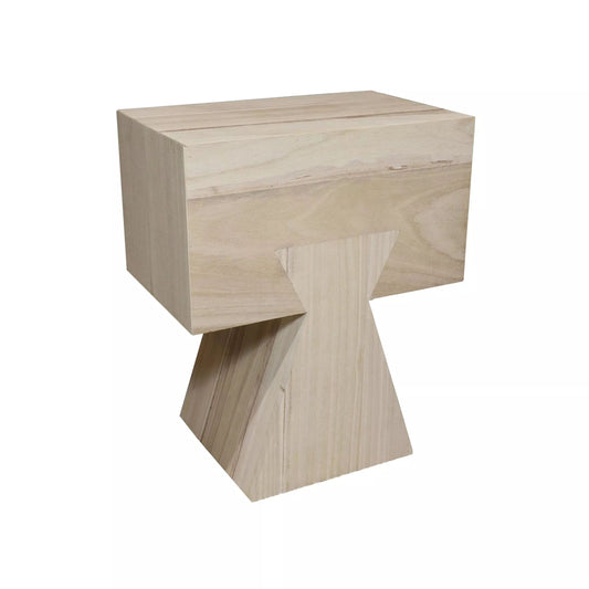Mesita LINEA en madera NATURAL DE PAULOWNIA